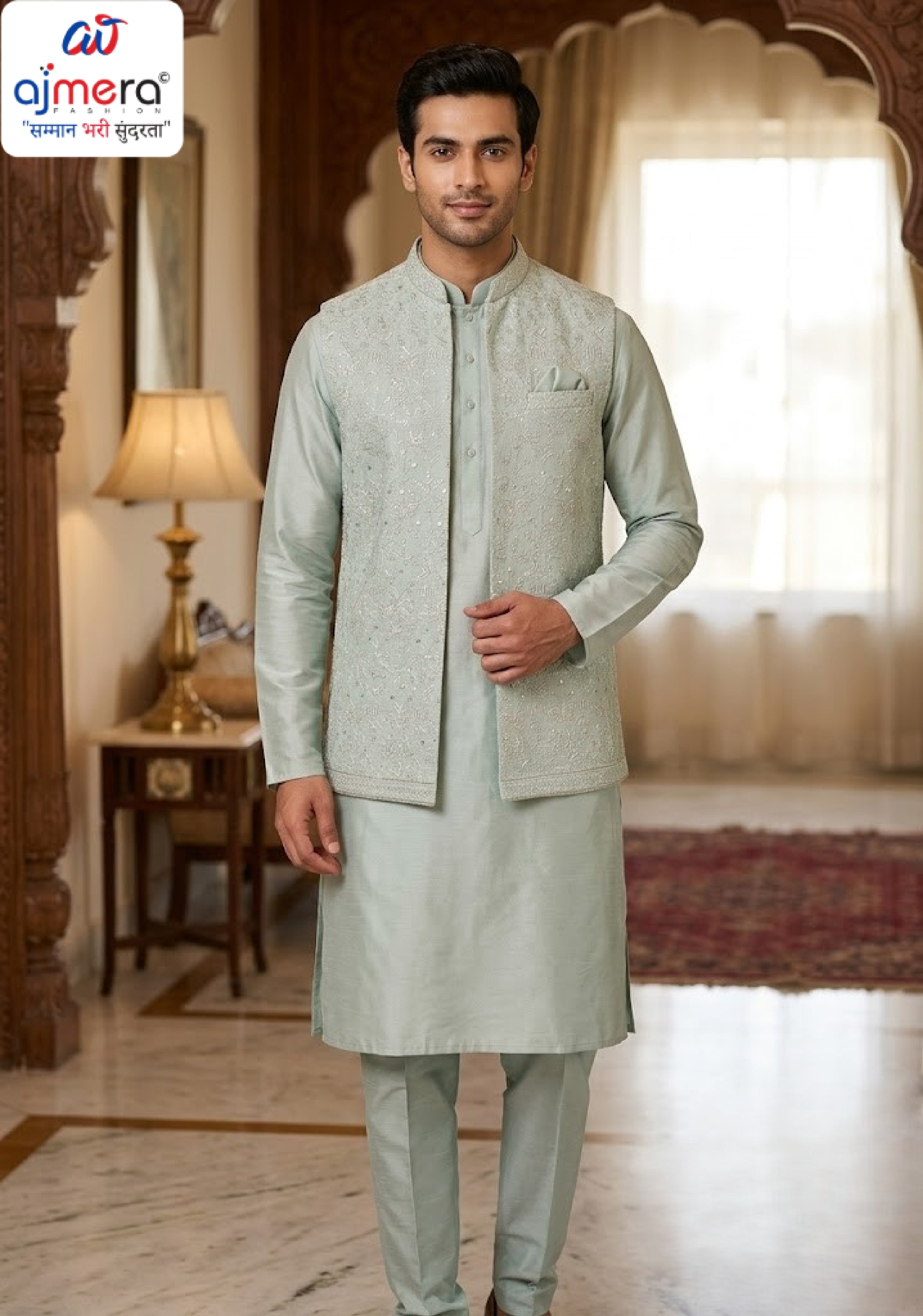 Premium Men's Kurta & Payjama for Wedding & Festive Wear | SNA-MKP13028