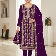 Premium Georgette Blooming Unstitched Suit Set | KVF-MARYAM