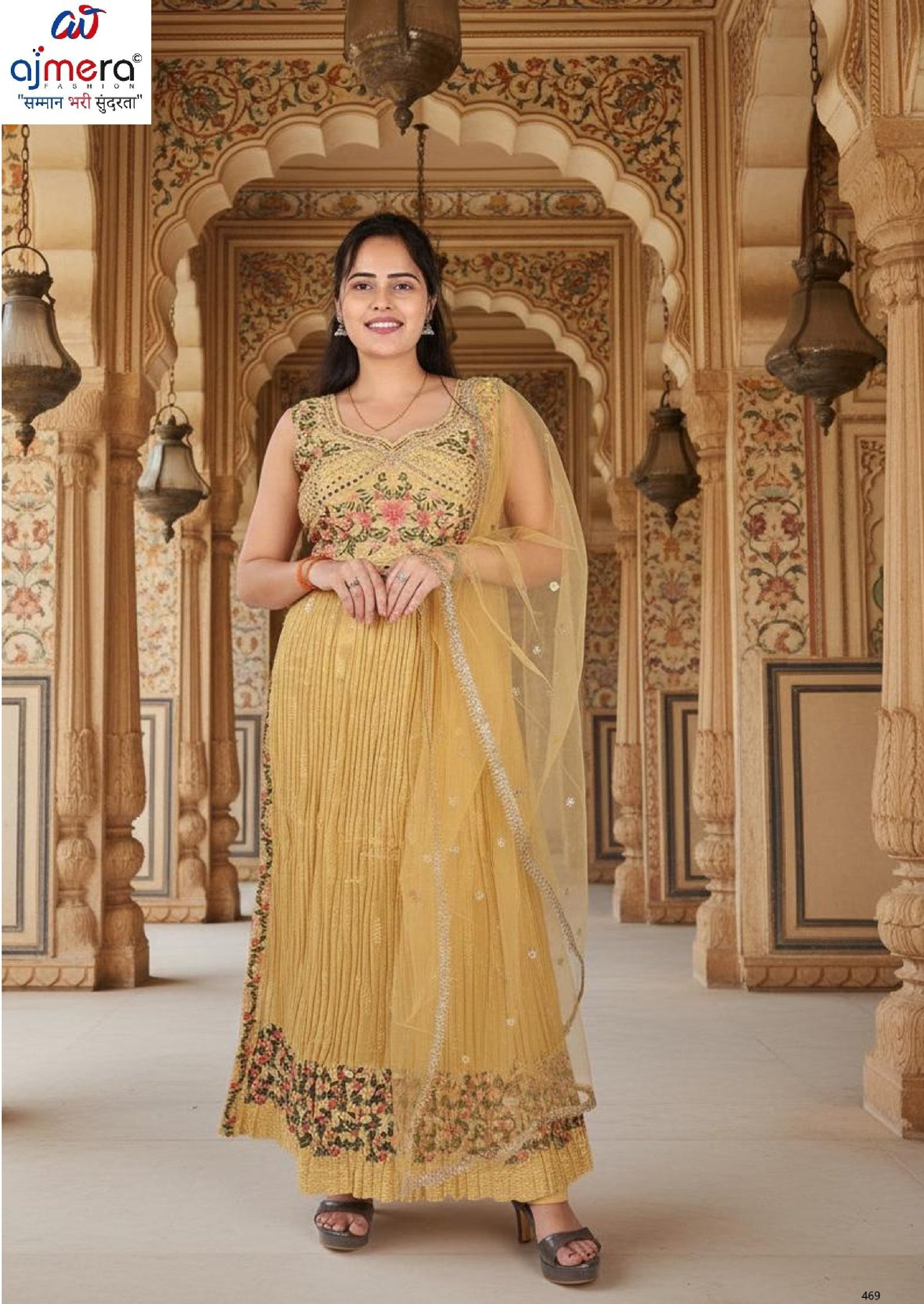 Designer Georgette Gown for Women | KTX-CHANDERI