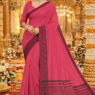 Traditional Cotton Saree with Blouse Piece for Premium Ethnic and Traditional Wear | VKF-OREO PALLU