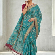 Beautiful Printed Saree with Blouse Piece for Cultural Celebrations  | VDT-SINDOOR