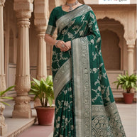 Unique Rapier Silk Matching Saree With Blouse Piece | DS-GULMOHAR