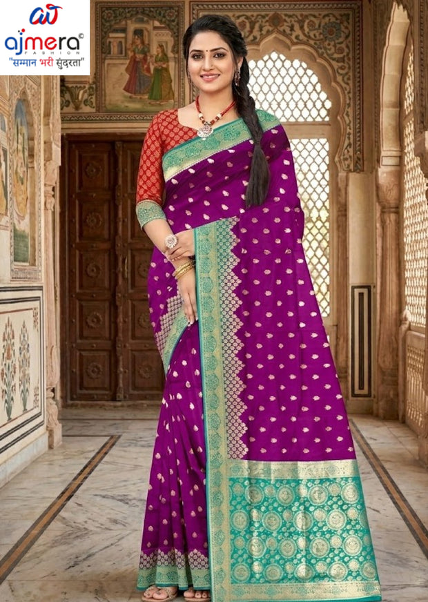 Refined Rapier Silk Matching Saree With Blouse Piece | BWF-IRA