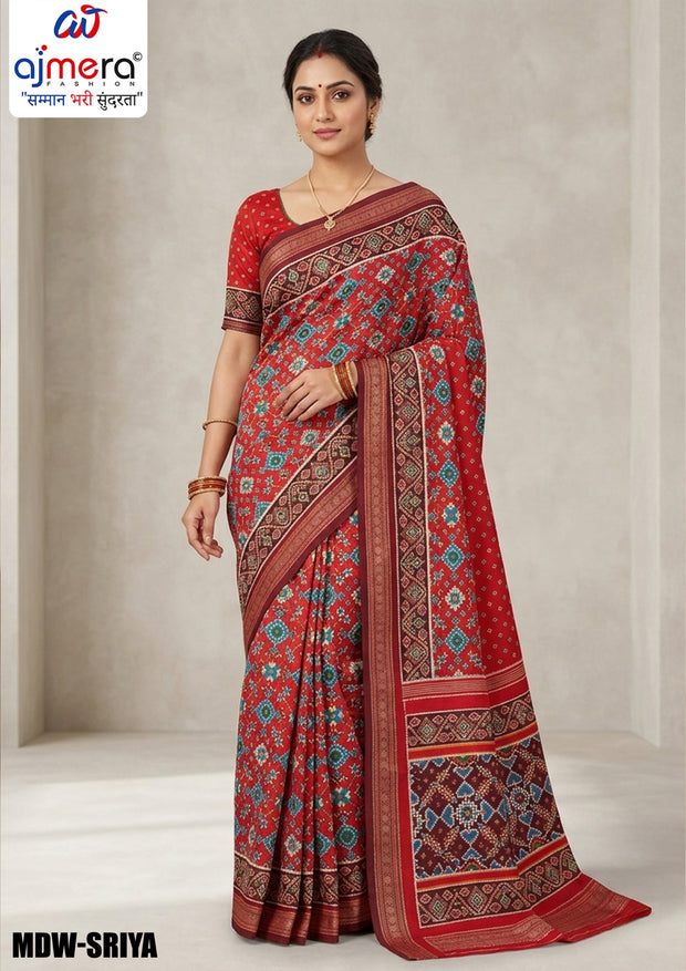 Cultural Elegance Jacquard Silk Saree With Blouse Piece | MDW-SRIYA