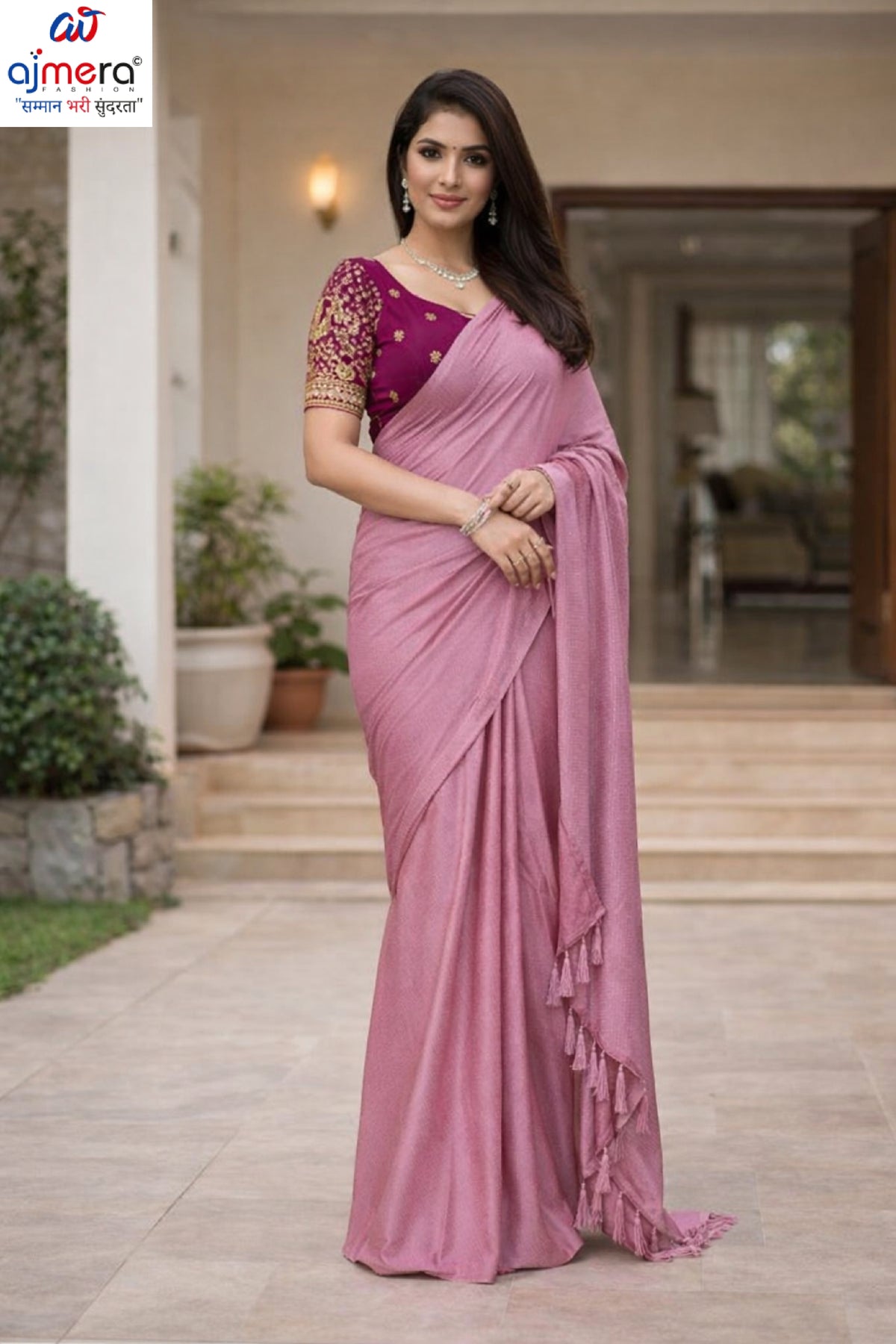 Trendy Dyed Matching Saree with Blouse Piece for Premium Ethnic and Traditional Wear | RLL-KRISHNA SILK-1