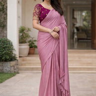 Trendy Dyed Matching Saree with Blouse Piece for Premium Ethnic and Traditional Wear | RLL-KRISHNA SILK-1