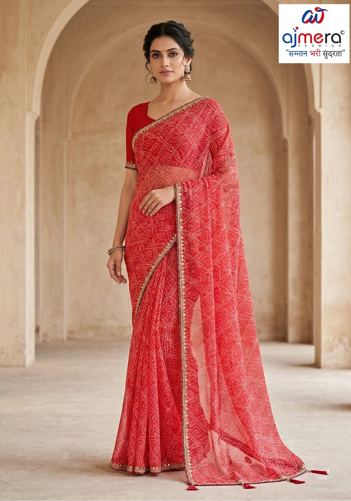 Graceful Printed Saree with Blouse Piece for Modern Ethnic Fashion  | JS-SEEMA