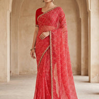 Graceful Printed Saree with Blouse Piece for Modern Ethnic Fashion  | JS-SEEMA
