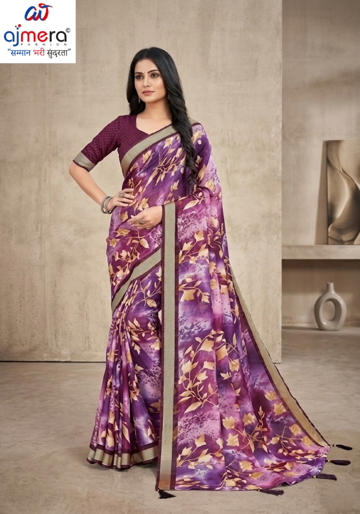 Fashionable Printed Saree with Blouse Piece for Festive Collection | RDD-REKHA