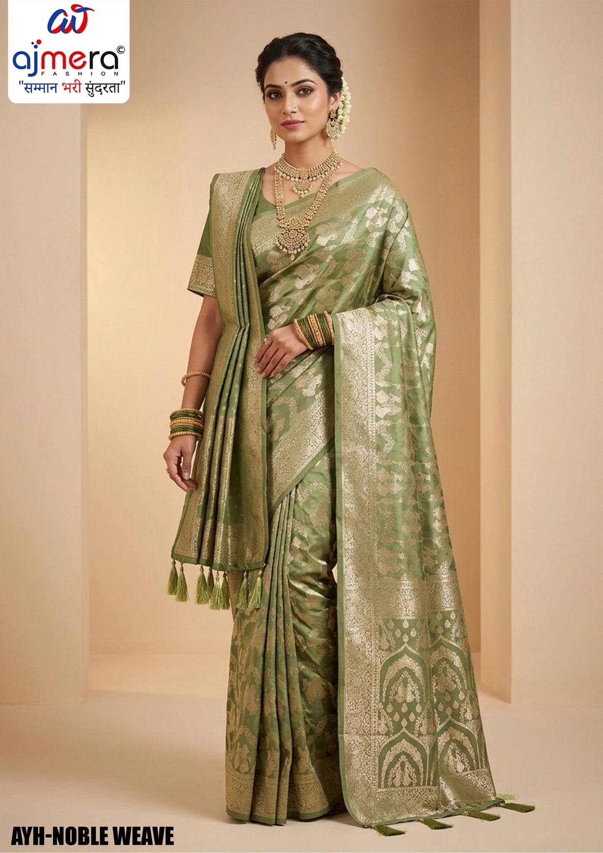Heritage Weave Jacquard Silk Saree With Blouse Piece | AYH-NOBLE WEAVE