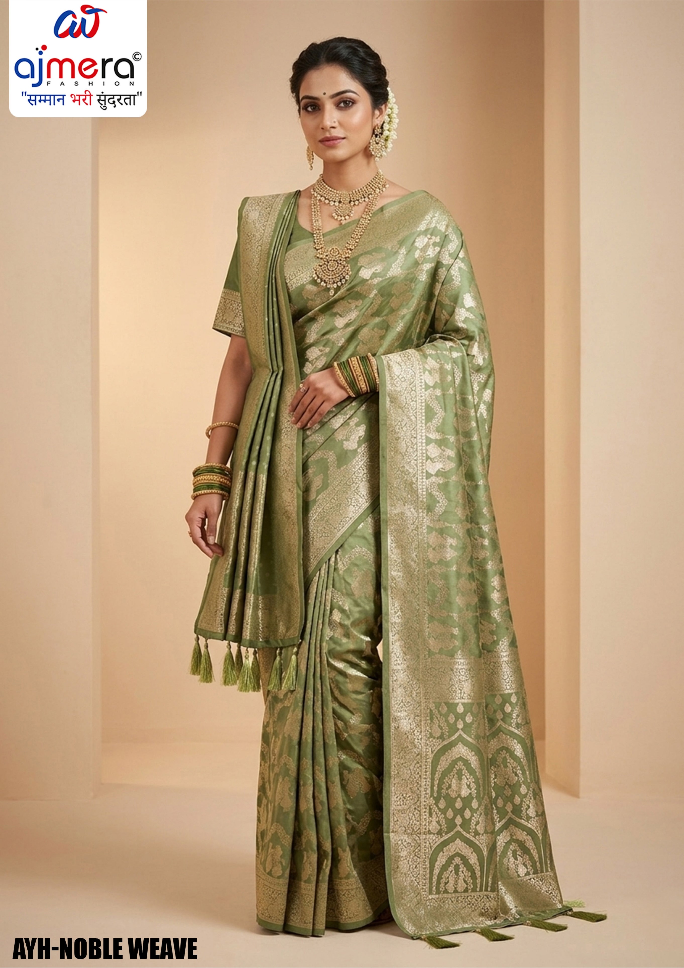 Heritage Weave Jacquard Silk Saree With Blouse Piece | AYH-NOBLE WEAVE