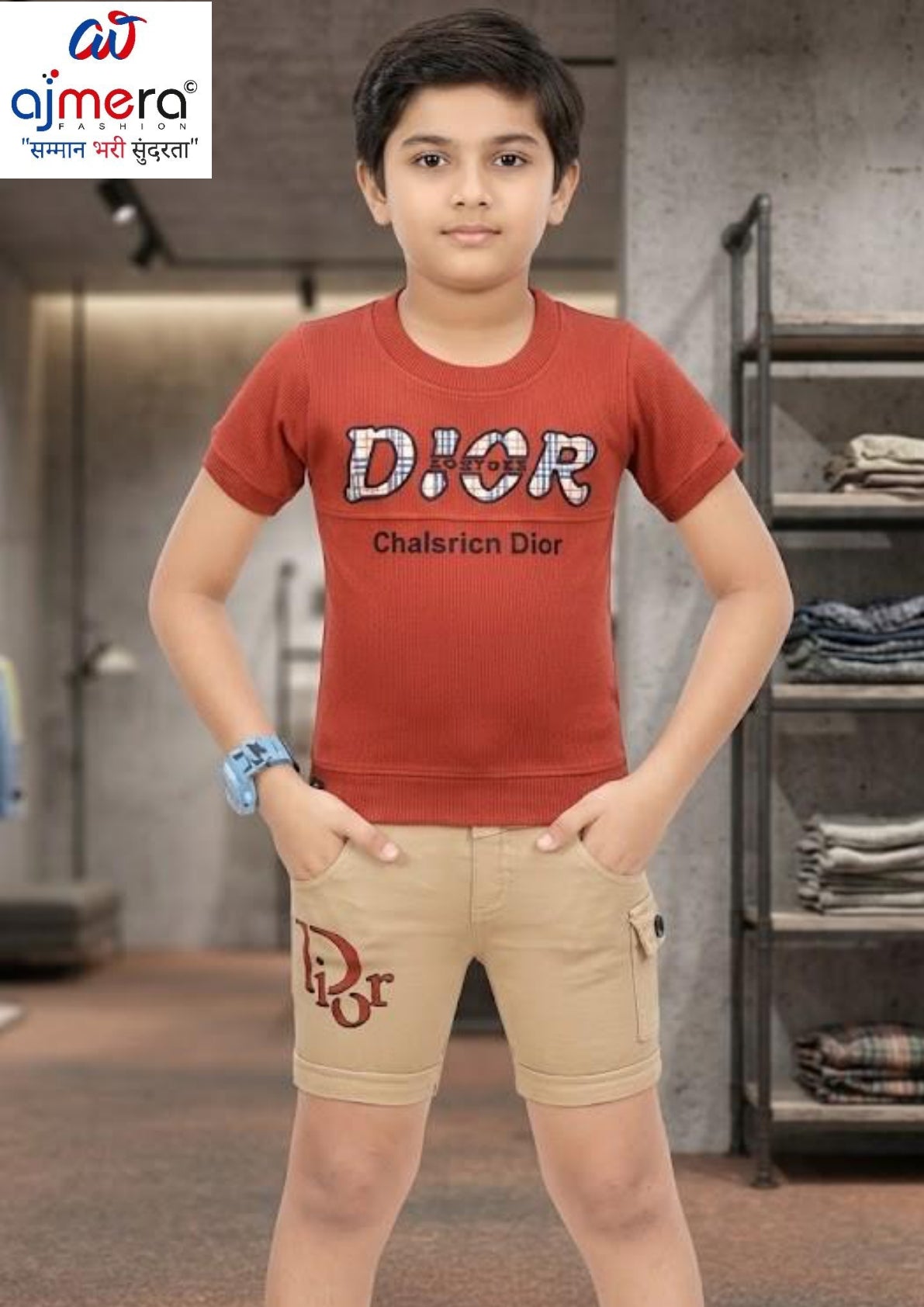 Boys T-Shirt Pant Set Wholesale in Surat | SEM-1508-1