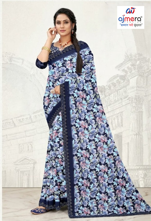Exclusive Printed Saree with Blouse Piece for Elegant Ethnic Look  | GLC-GULABOO