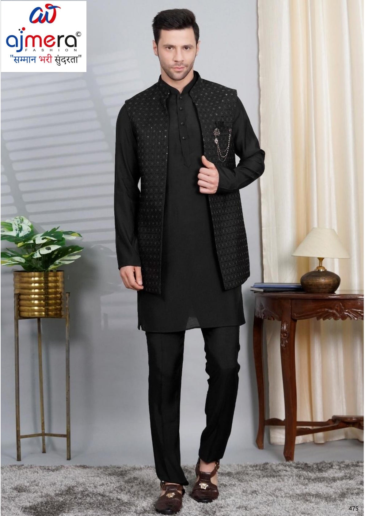 Premium Men's Kurta & Payjama for Wedding & Festive Wear | SNA-MKP12221