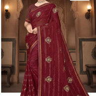 Wholesale Dyed Matching Saree Collection with Blouse Piece for Premium Ethnic and Traditional Wear | VKM-JENA