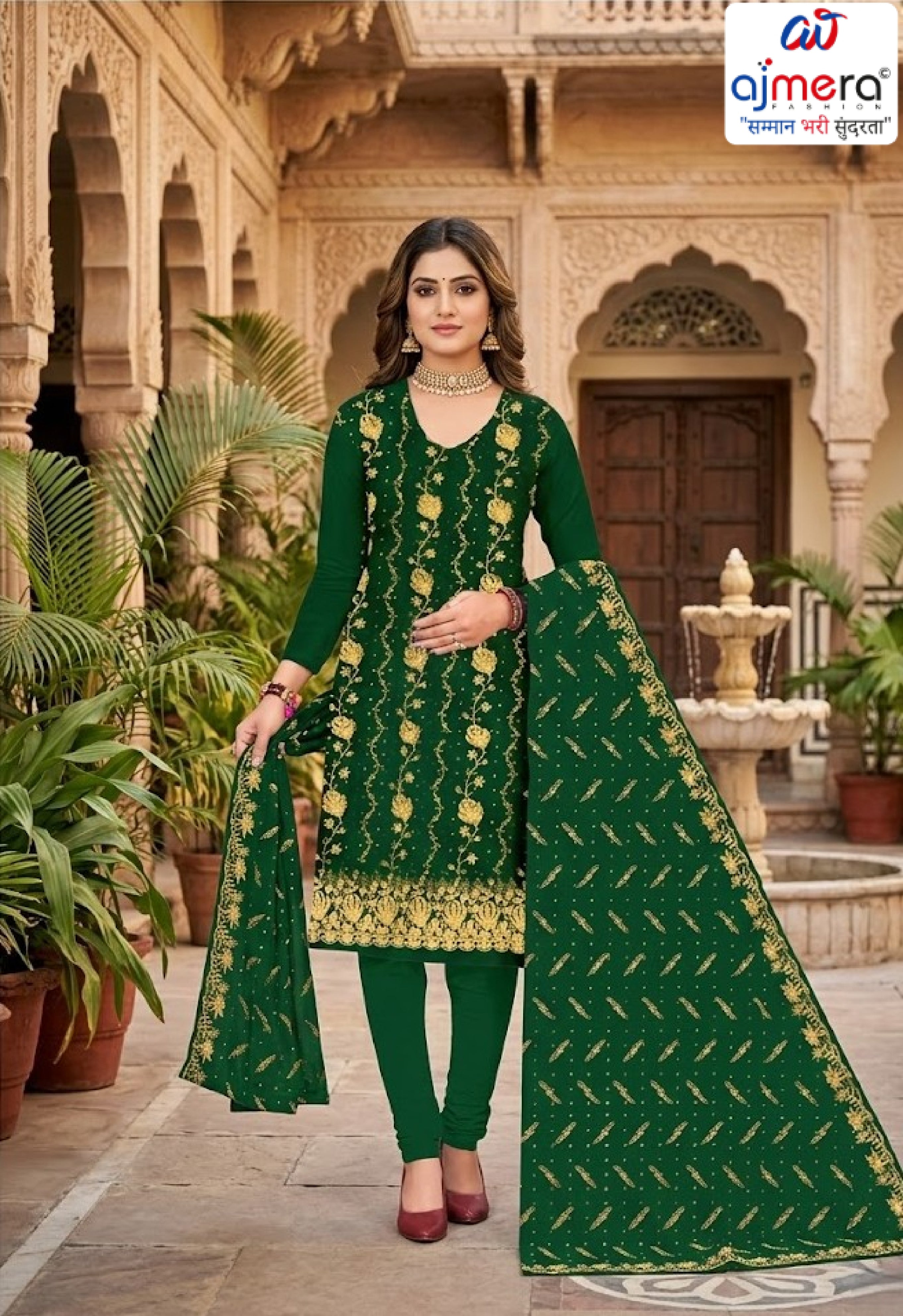 Premium Indo Unstitched Suit Set | RID-VYAPAAR-3