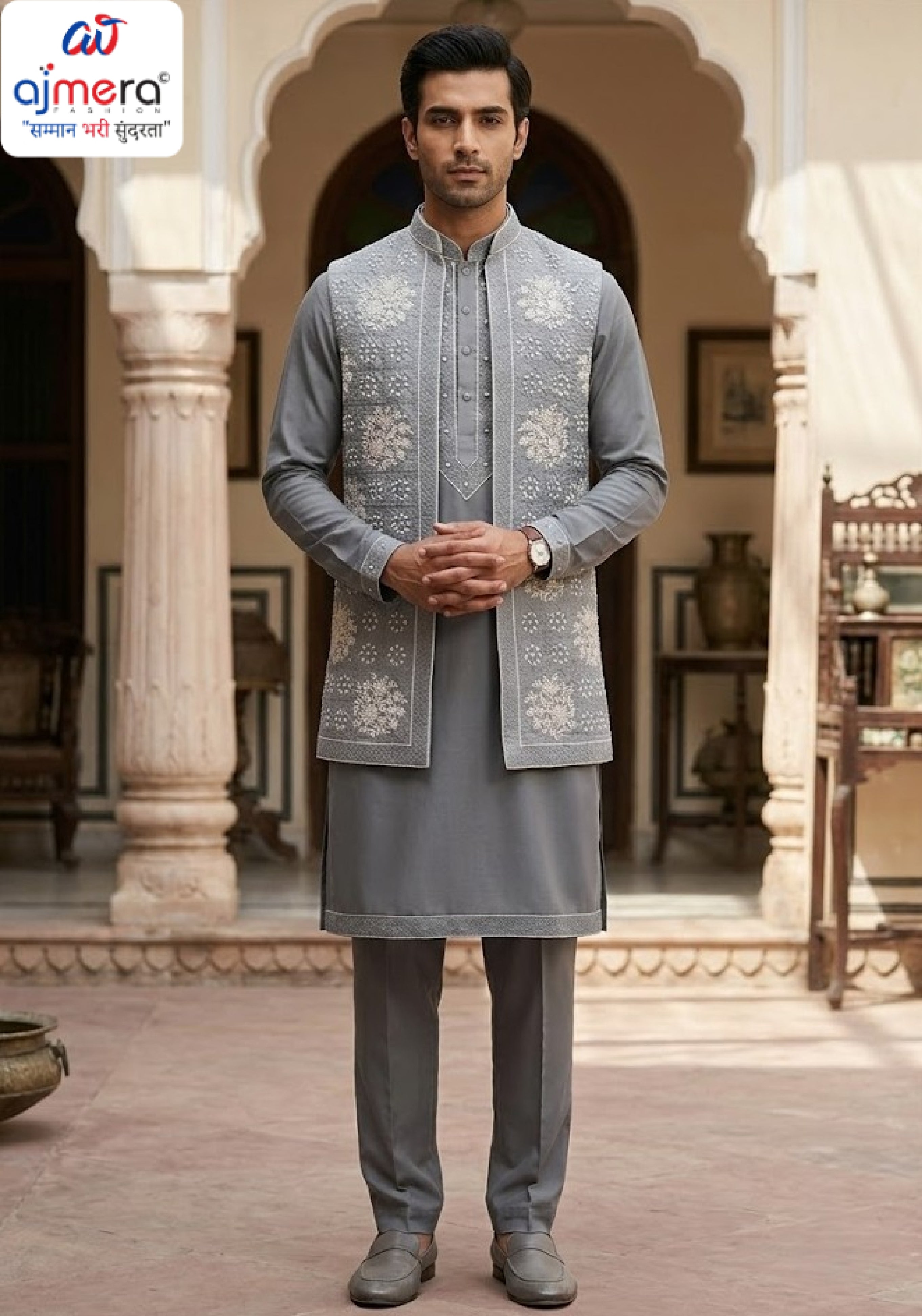Premium Men's Kurta & Payjama for Wedding & Festive Wear | SNA-MKP13003
