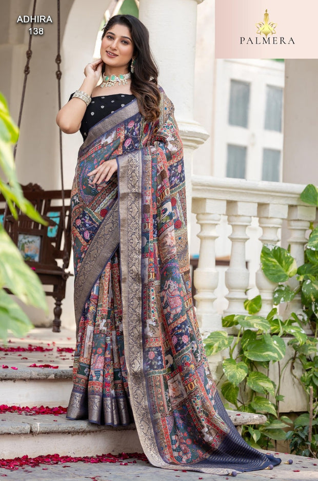 Palmera Saree Wholesale with Blouse Piece for Premium Ethnic and Traditional Wear | ALL-ADHIRA-138