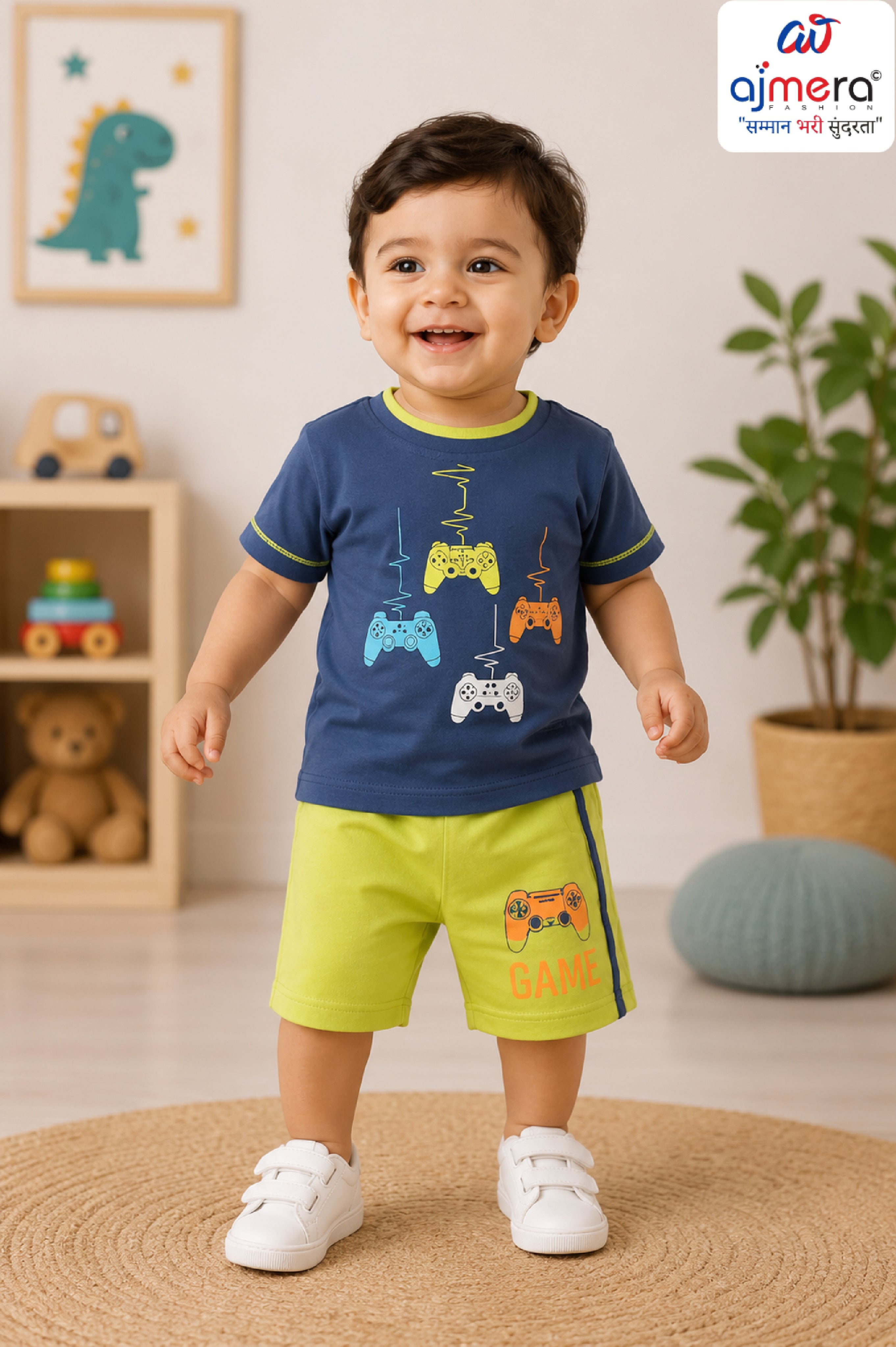 Kids Casual T-Shirt & Shorts Wholesale in Surat | GEE-1832