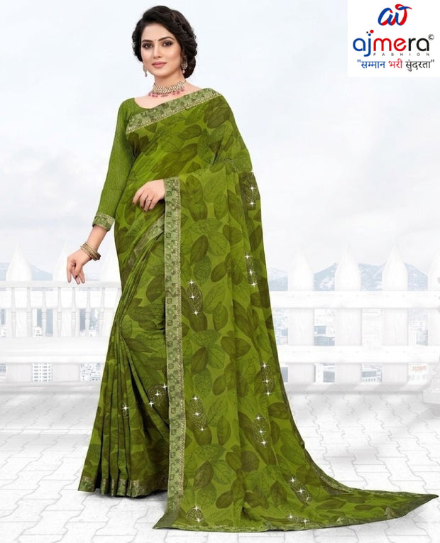 Fashionable Printed Saree with Blouse Piece for Festive Collection  | TTS-MUNMUN
