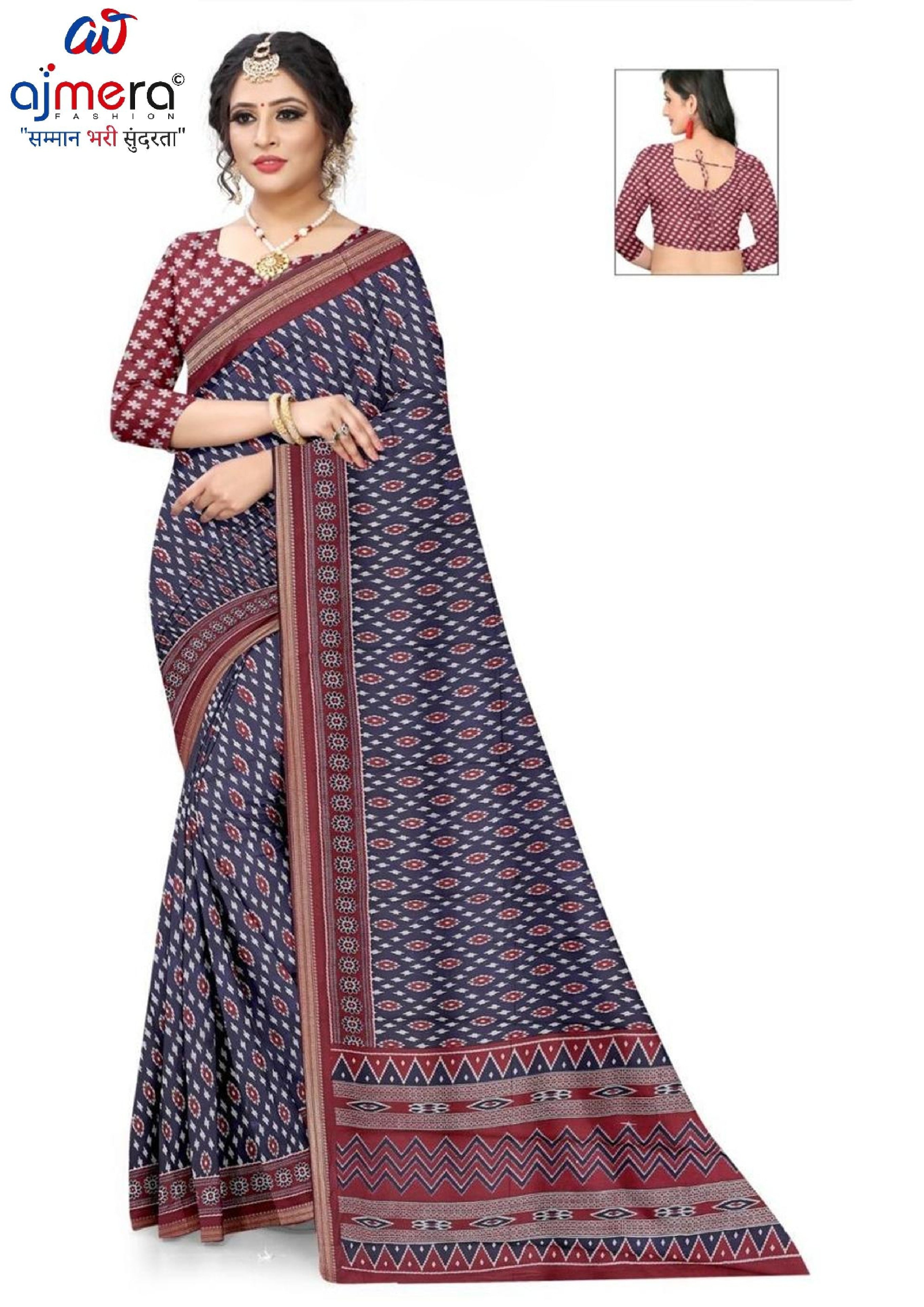 Daily Wear Cotton Saree with Blouse Piece for Premium Ethnic and Traditional Wear | ANT-MUSKAN PURE SILK