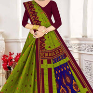 Fancy Cotton Saree with Without Blouse for Premium Ethnic and Traditional Wear | DS-5G