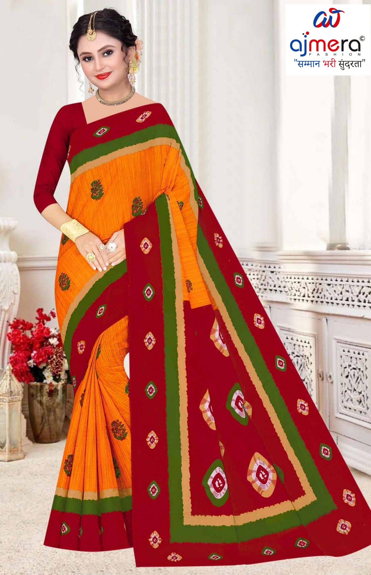 Fancy Cotton Saree with Without Blouse for Premium Ethnic and Traditional Wear | DS-5G