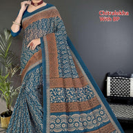 Premium Cotton Saree with Blouse Piece for Premium Ethnic and Traditional Wear | TLS-CHITRALEKHA WITH BP