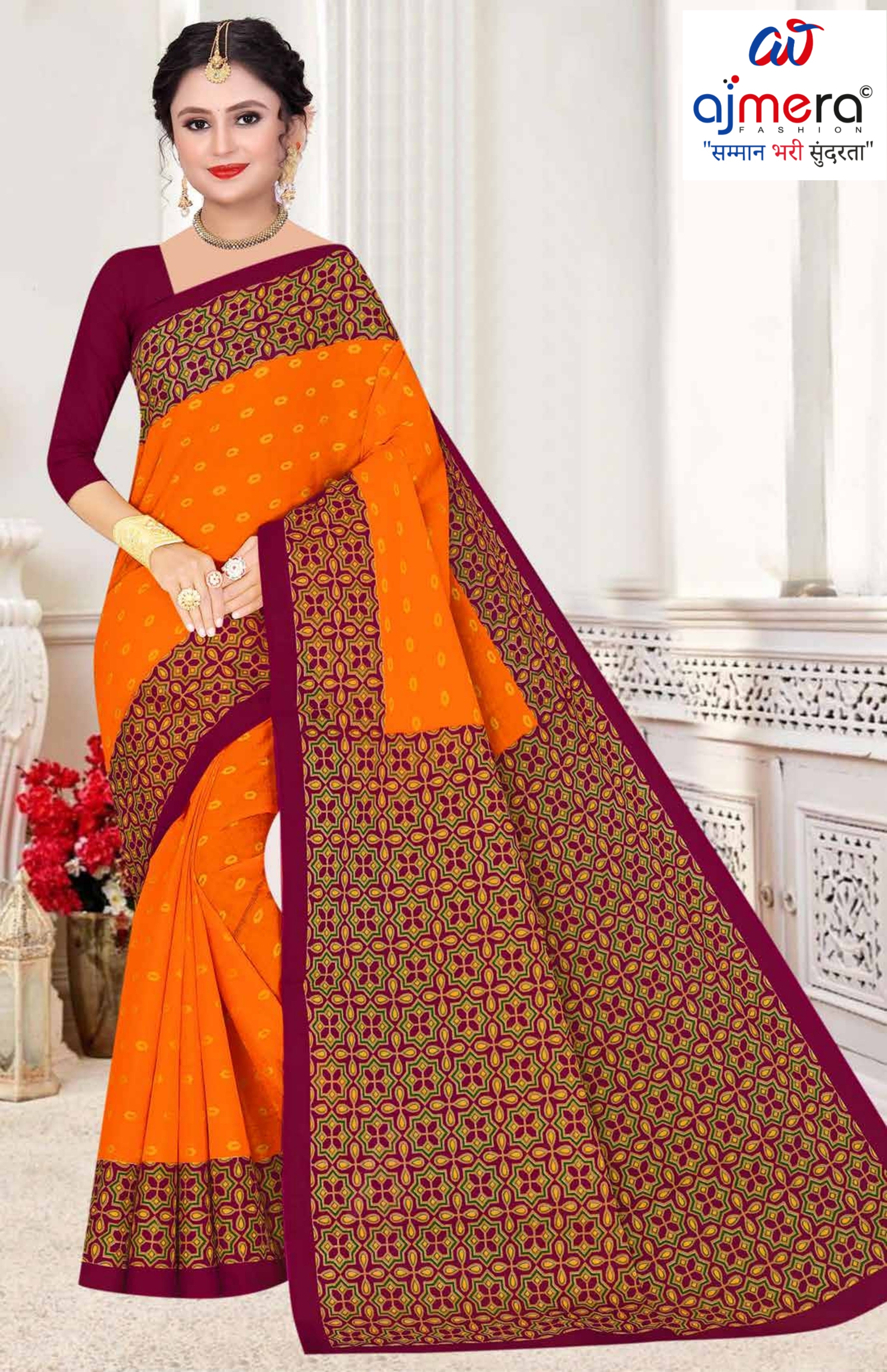 Fancy Cotton Saree with Without Blouse for Premium Ethnic and Traditional Wear | DS-5G