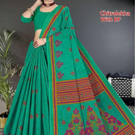 Premium Cotton Saree with Blouse Piece for Premium Ethnic and Traditional Wear | TLS-CHITRALEKHA WITH BP