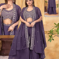 Elegant Georgette Designer Party Wear Gown for Women | KTX-VANI-01