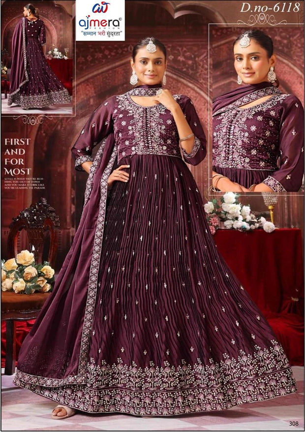 Women Gown Manufacturer Designer Georgette Gown for Women | SHP-6118