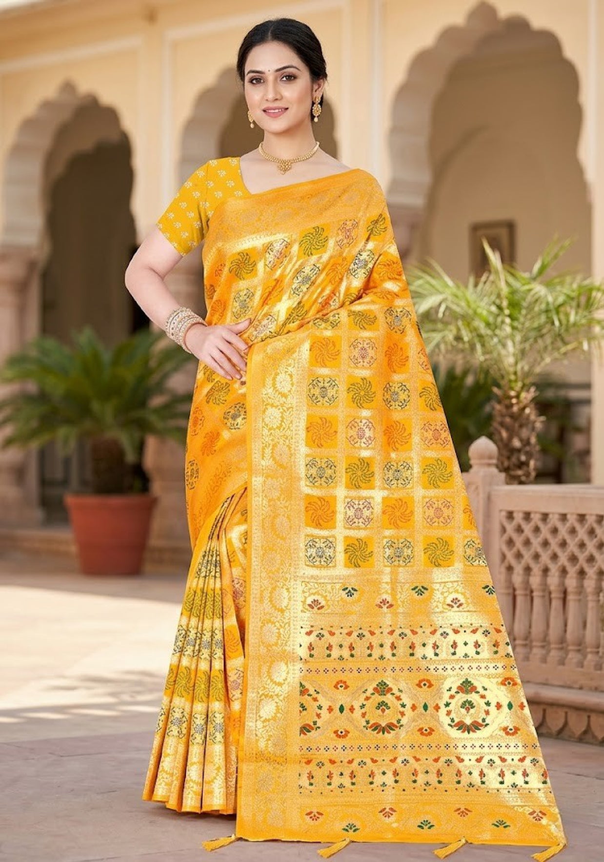Designer Jacquard Silk Saree with Blouse Piece for Traditional Occasions | TUL-PREM PAKHI SILK VOL-06