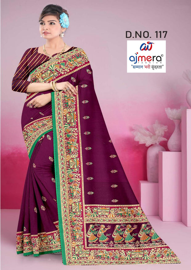 Trendy Printed Saree with Blouse Piece for Women’s Ethnic Wardrobe | PSM-RAPIDO-A