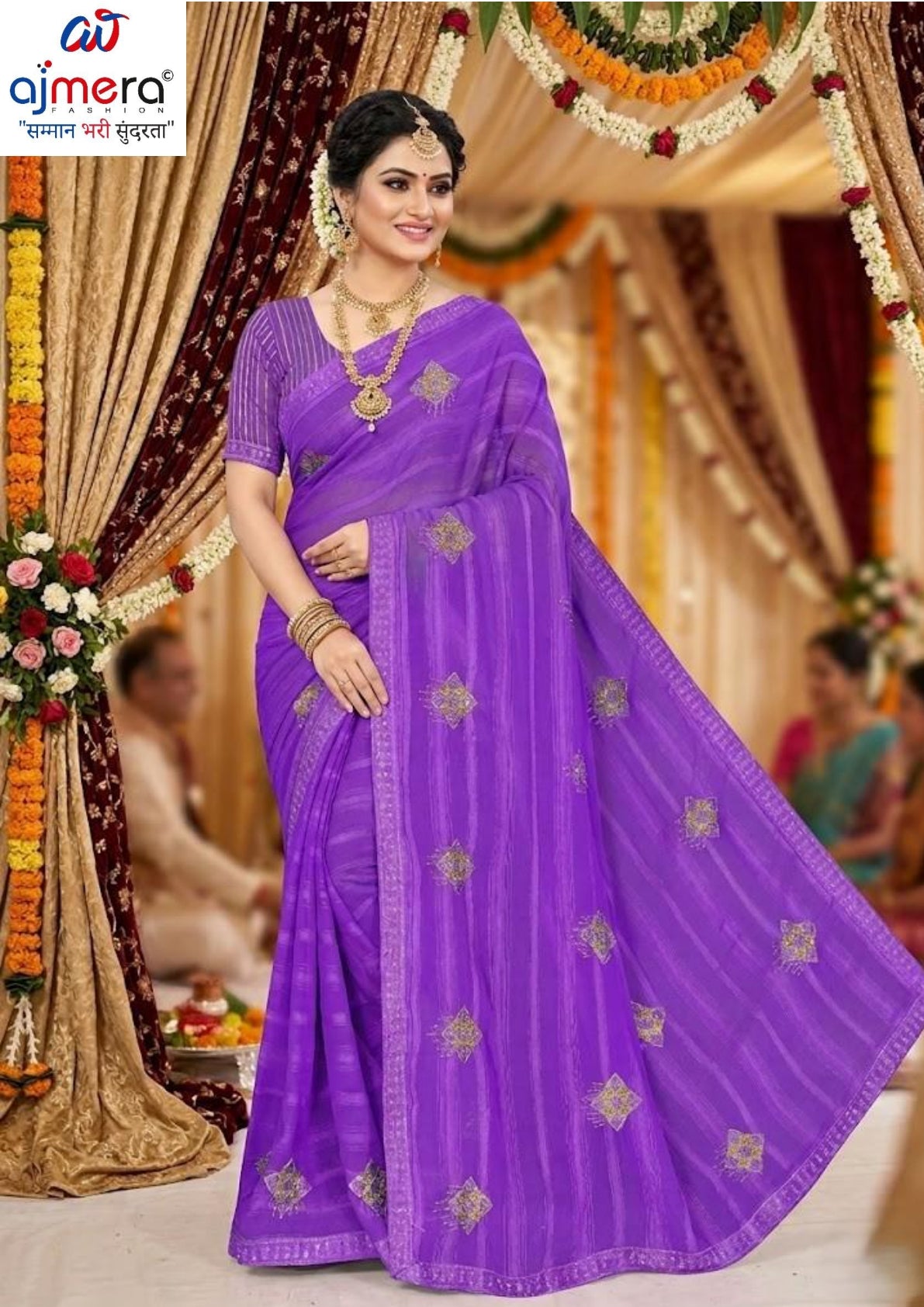 Trendy Dyed Matching Saree with Blouse Piece for Premium Ethnic and Traditional Wear | VKM-CURVV