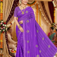 Trendy Dyed Matching Saree with Blouse Piece for Premium Ethnic and Traditional Wear | VKM-CURVV
