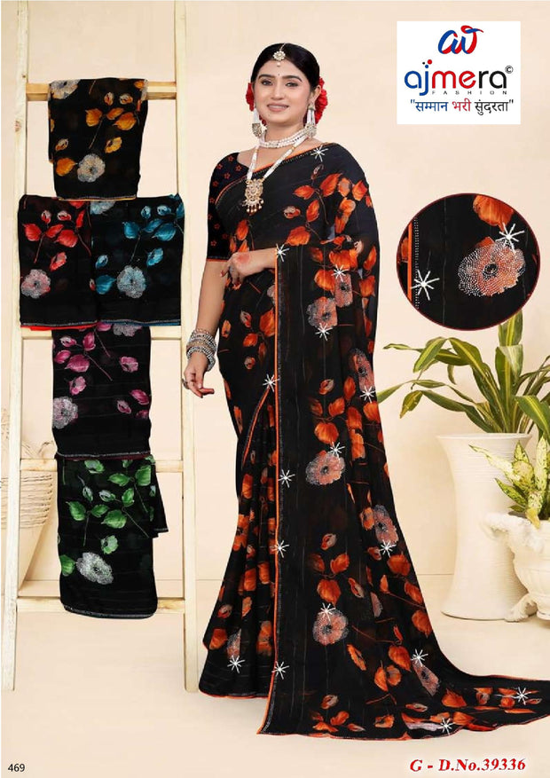 Beautiful Printed Saree with Blouse Piece for Cultural Celebrations  | SSR-KALASONA