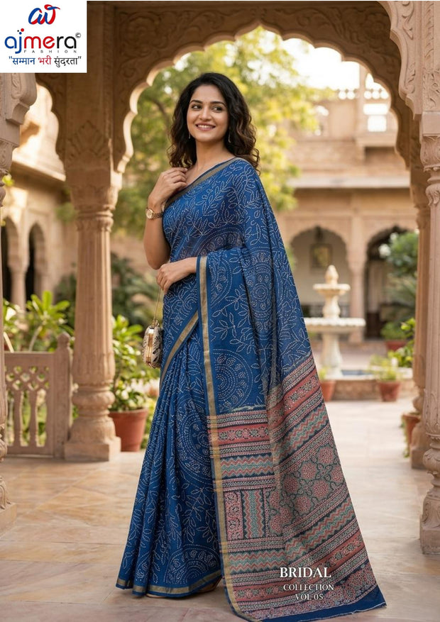 Designer Printed Saree with Blouse Piece for Special Occasions  | RMF-BRIDAL VOL-5