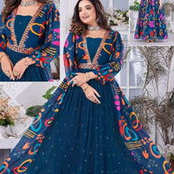 Elegant Jorjet Designer Party Wear Gown for Women | PNC-SHARJEENA