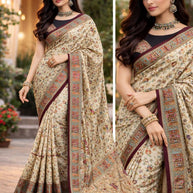 Ganga Blended Silk Saree with Blouse for Premium Ethnic and Designer Wear | ALL-GANGA-04