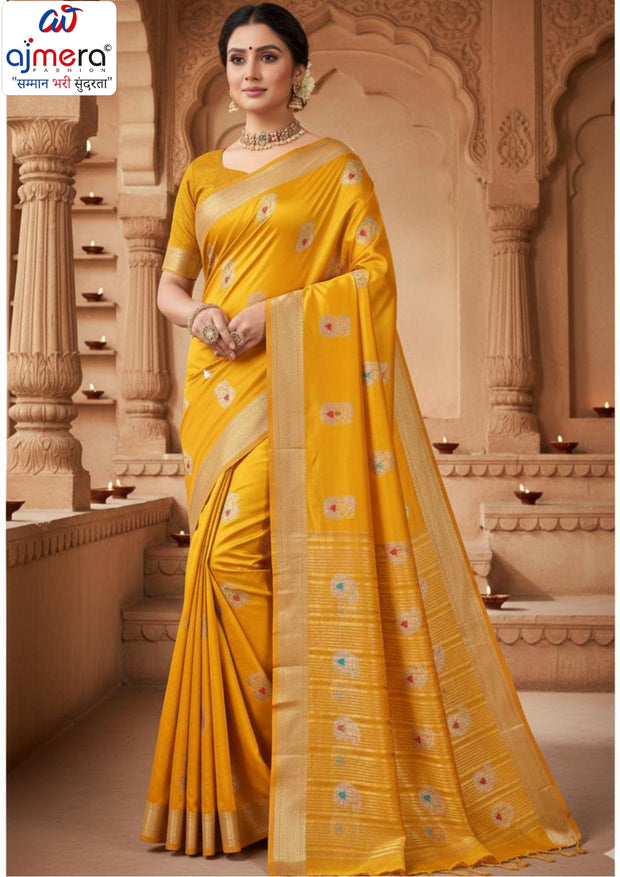 Trendy Rapier Silk Matching Saree With Blouse Piece | MCB-MAHEK
