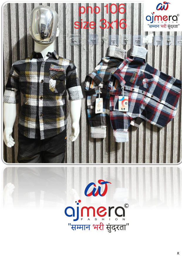 Doby Kids Shirt Wholesale in Surat | RJ9-106SP-1