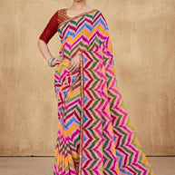 Elegant Printed Saree with Designer Blouse Piece for Festive Wear  | JS-NIKITA-2