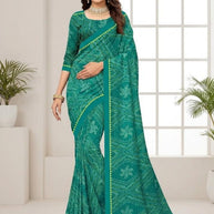 Fashionable Printed Saree with Blouse Piece for Festive Collection  | TP-KITKAT