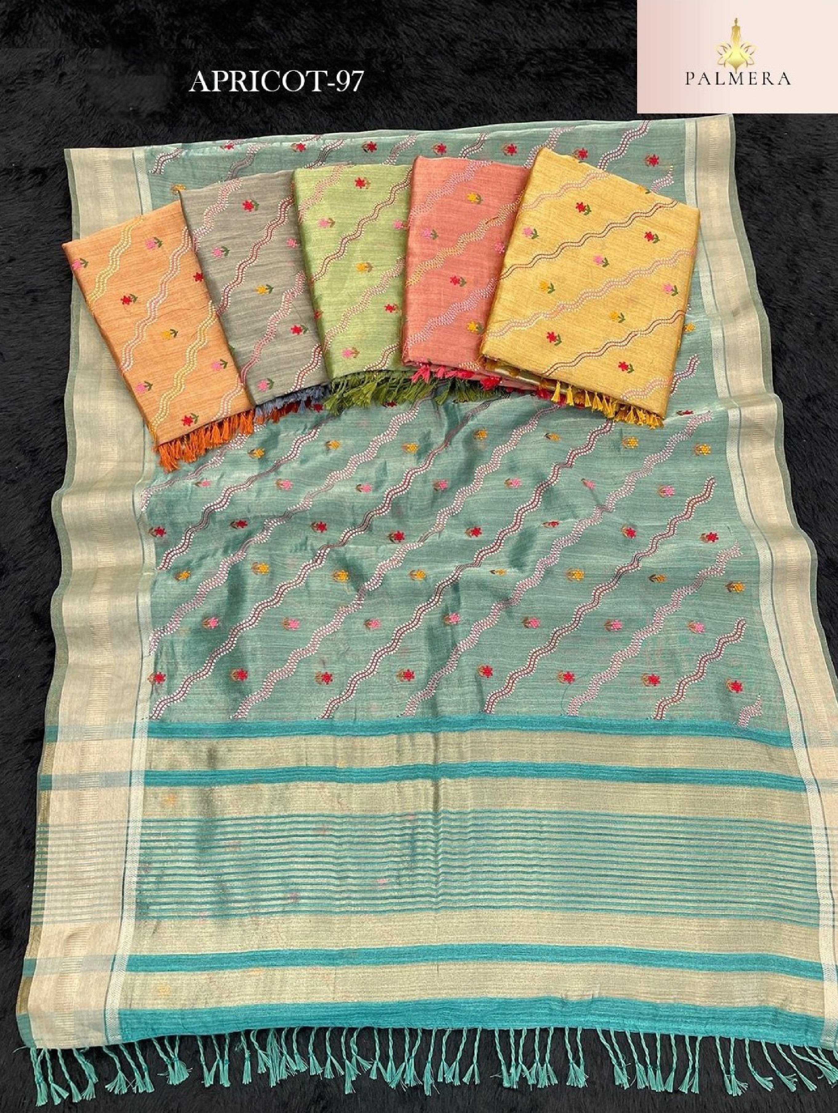 Apricot Khadi Saree with Blouse for Premium Ethnic and Designer Wear | ALL-APRICOT-97