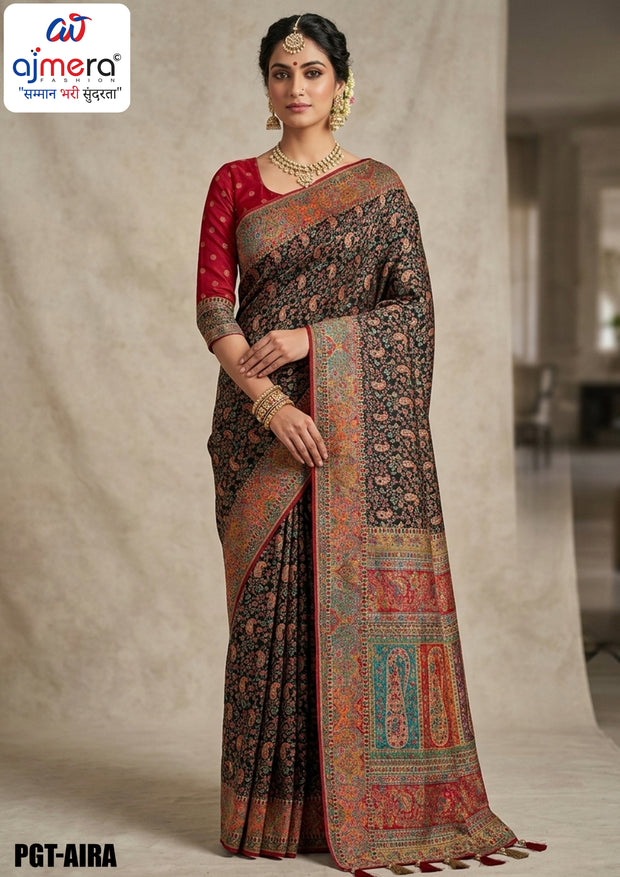 Stylish Weave Jacquard Silk Saree With Blouse Piece | PGT-AIRA