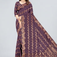 Designer Jacquard Silk Saree with Blouse Piece for Traditional Occasions | DNA-SHARBATI