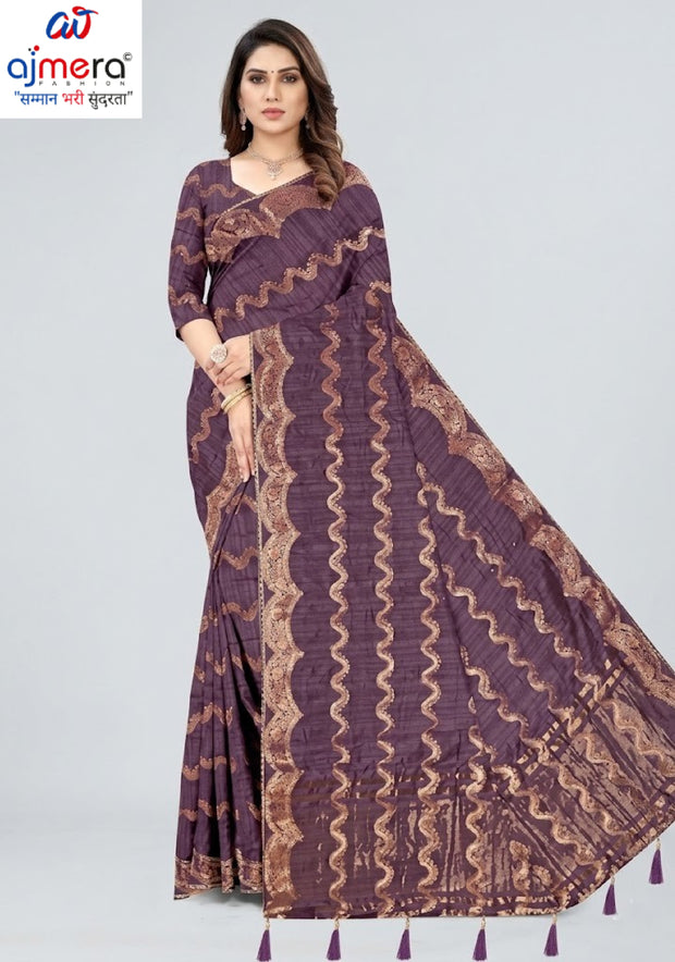 Designer Jacquard Silk Saree with Blouse Piece for Traditional Occasions | DNA-SHARBATI