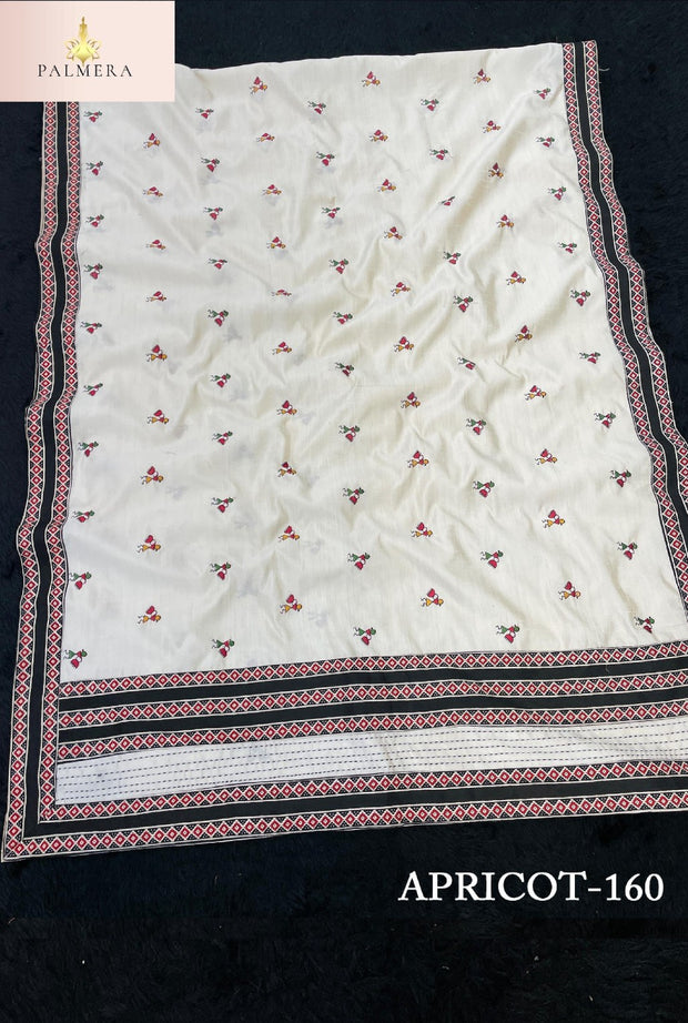 Apricot Linen Saree with Blouse for Premium Ethnic and Designer Wear | ALL-APRICOT-160