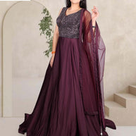 Designer Satin Gown for Women | CRY-6191